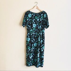 ASOS A-Line Floral Fitted Dress EUC
